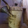 antique US petroleum can found in Normandie